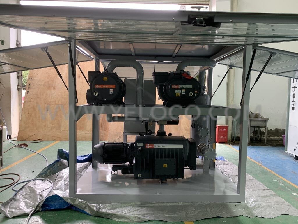 YELOCO Transformer vacuum pump machine onsite working