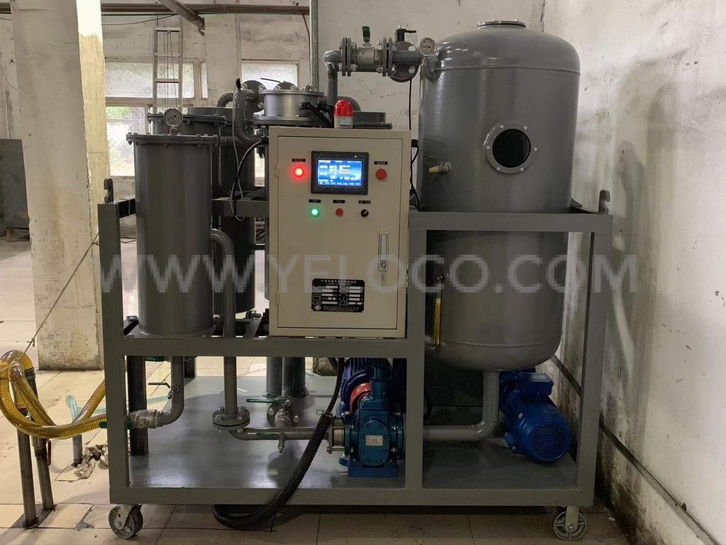 YELOCO Hydraulic Oil Filtration machine onsite working